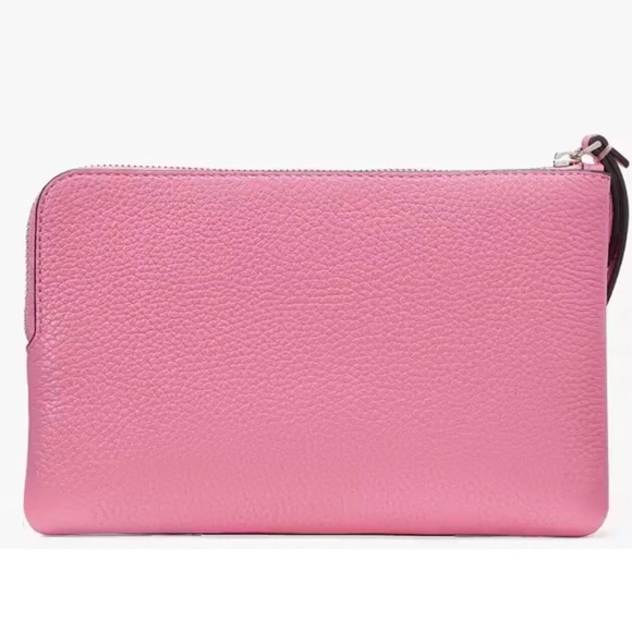 NWT! Kate Spade's Leila Medium L-Zip Wristlet. Color blossom pink - Picture 3 of 3